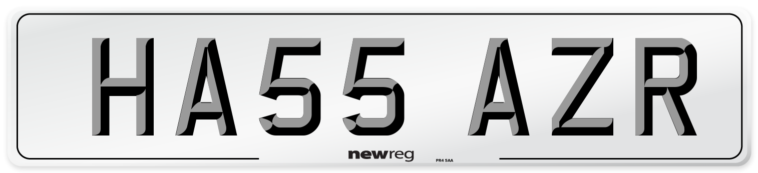 HA55 AZR Number Plate from New Reg